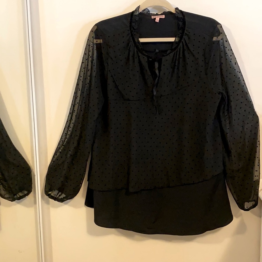 Juicy Couture Polka dot Blouse L
